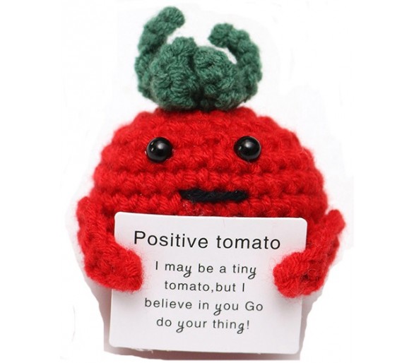 Positive Knitted tomato 7 cm