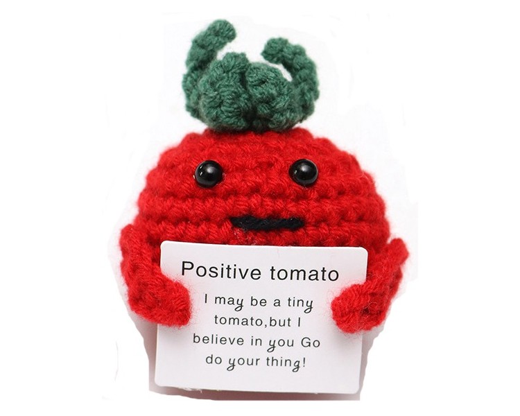 Positive Knitted tomato 7 cm