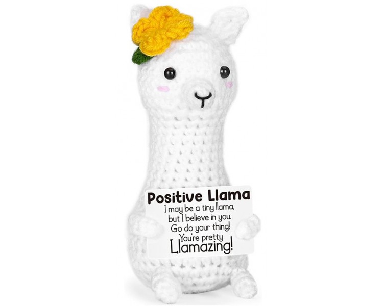 Knitted Positive Friends - LLama 12cm