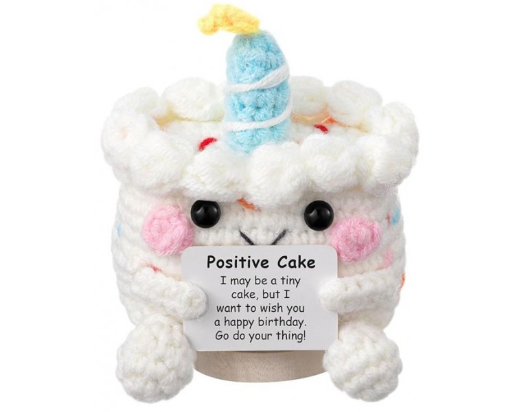 Knitted Positive Friends - Cake 8.5cm