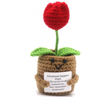 Knitted Positive Rose 13 cm