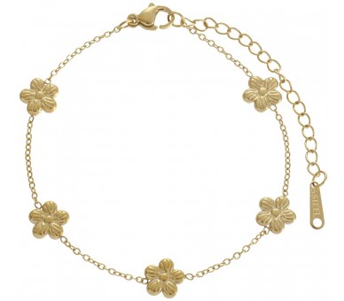 Steel Bracelet Flowers 16-21cm