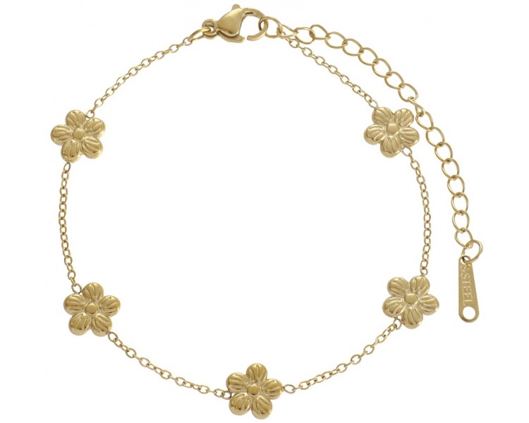 Steel Bracelet Flowers 16-21cm