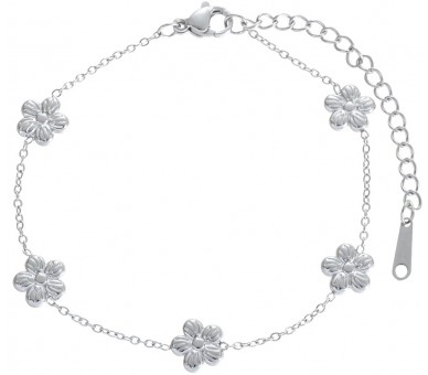 Steel Bracelet Flowers 16-21cm