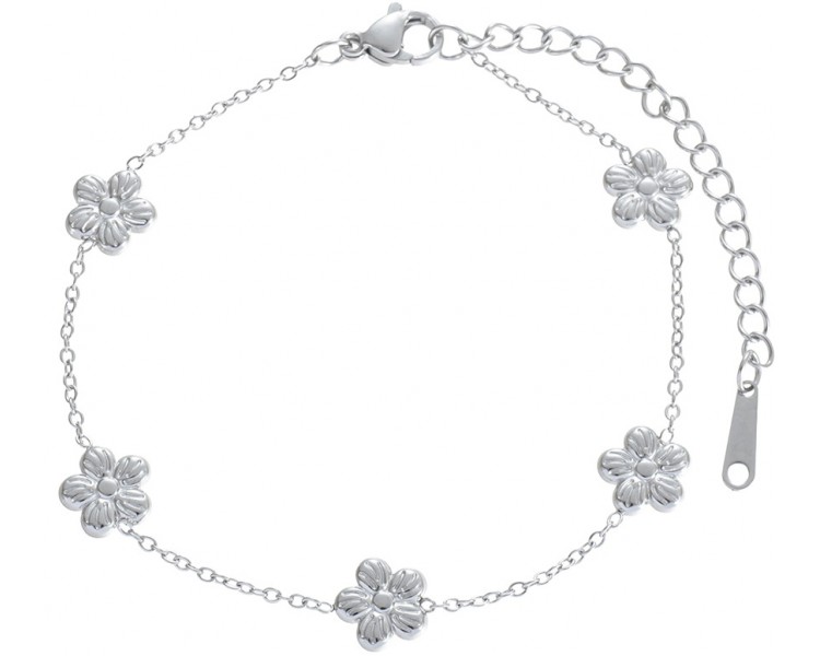 Steel Bracelet Flowers 16-21cm