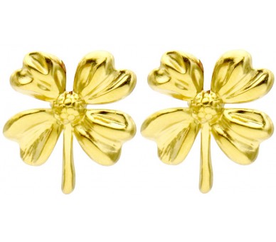 Steel Earrings Flower 2.5cm