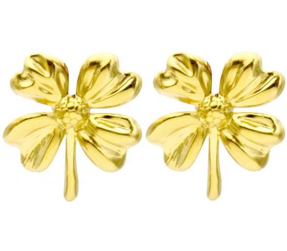 Steel Earrings Flower 2.5cm