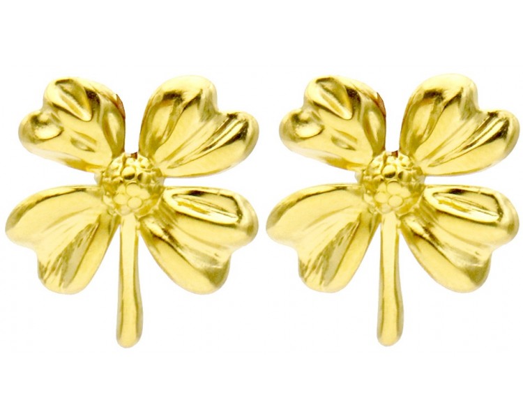 Steel Earrings Flower 2.5cm