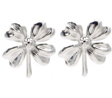 Steel Earrings Flower 2.5cm