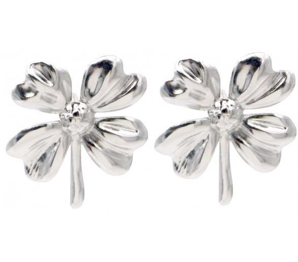 Steel Earrings Flower 2.5cm
