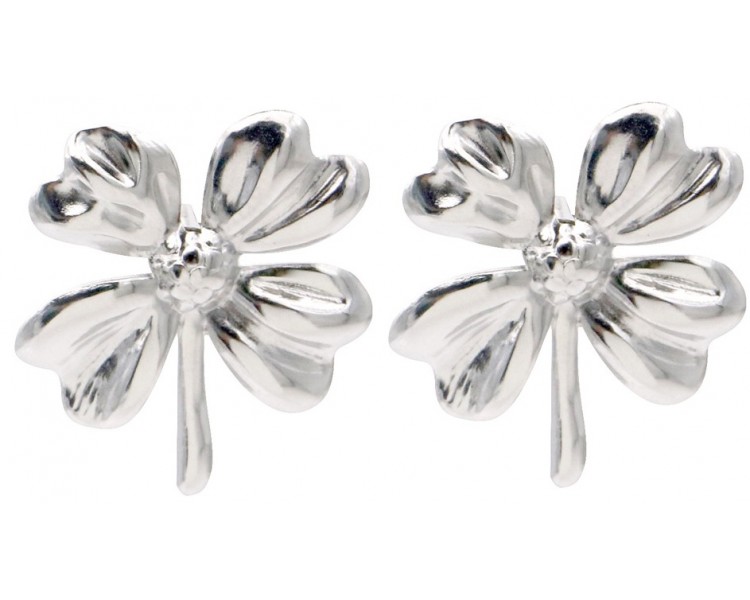 Steel Earrings Flower 2.5cm