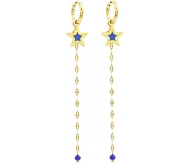 Steel Earrings 9cm blue