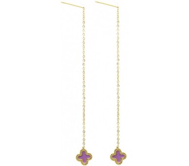 Steel Pull Through Earrings 9 cm