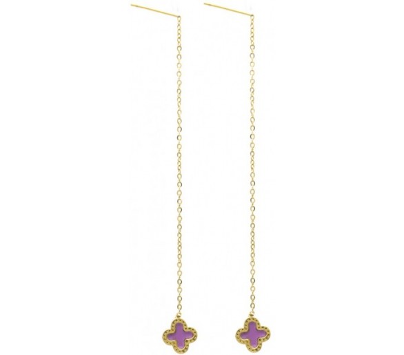 Steel Pull Through Earrings 9 cm
