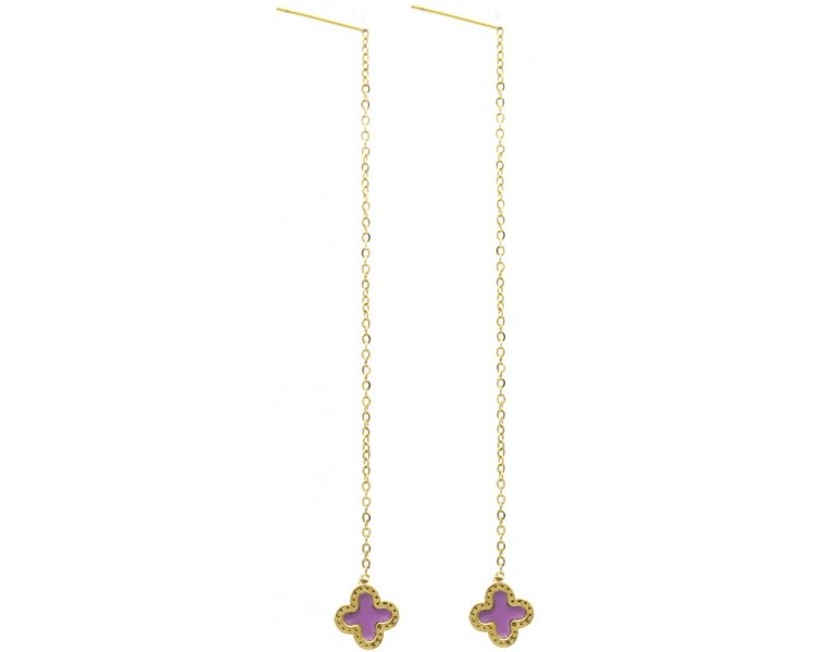 Steel Pull Through Earrings 9 cm