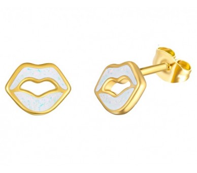 Steel Ear Studs Kiss 8mm