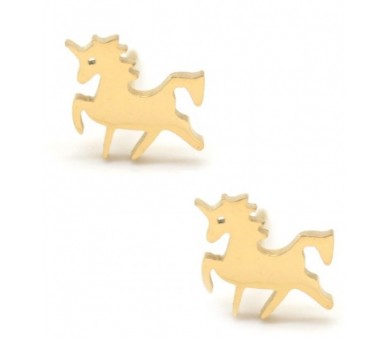 Stainless Steel Studs Unicorn gold
