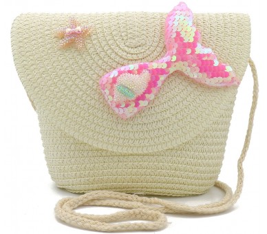 woven children's bag in mermaid design