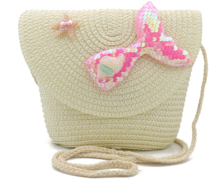 woven children's bag in mermaid design