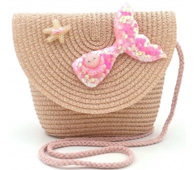 woven children's bag in mermaid design