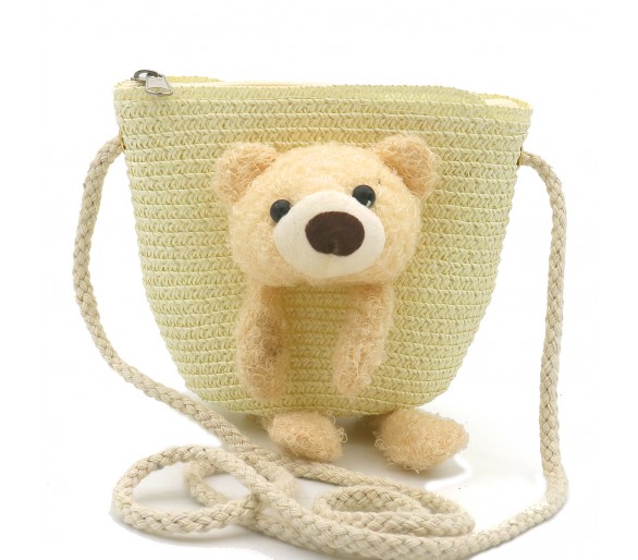Bear woven children's bag