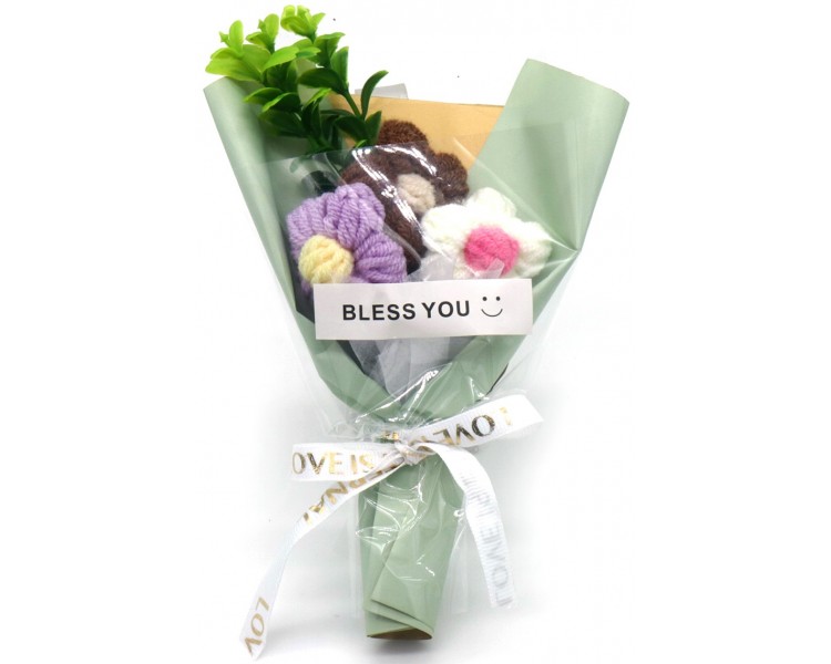 KNITTED FLOWERS 15CM