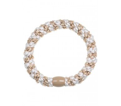 Kknekki : White-Beige glitter stripe