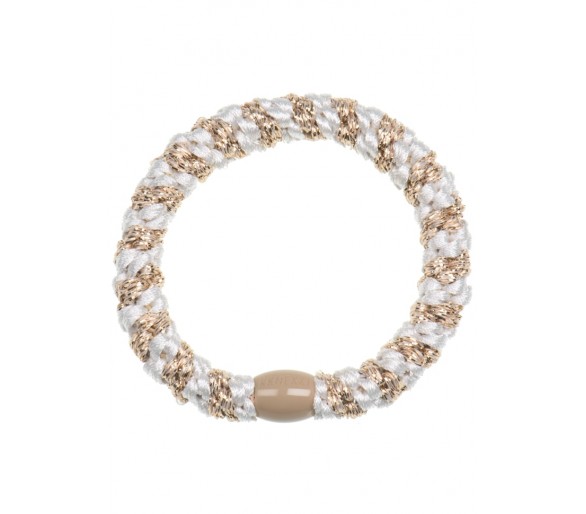Kknekki : White-Beige glitter stripe