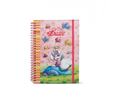 Diddl Notitieboek Spiraal Met Glitterelastiek A5