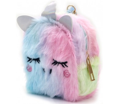 Fluffy keychain wallet unicorn