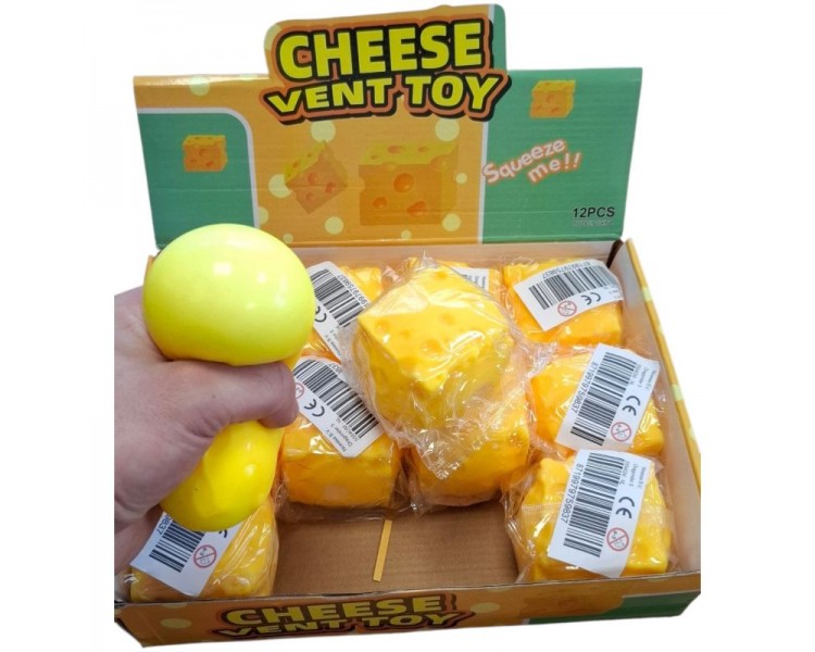 Squishy Cheese Cube 6x6cm