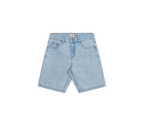 SOMEONE : short en jean denim clair