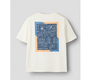 NAME IT : T-shirts met voetbalprint op de rug