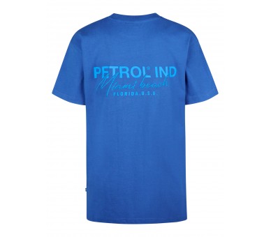 PETROL : T-shirt met print op de rug