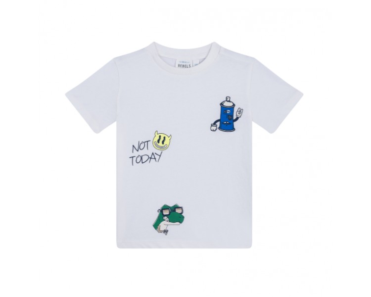 MINI REBELS : T-shirt short sleeves ecru
