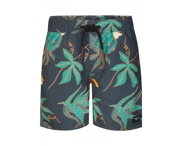 PETROL : Losse zwemshort met kleine print