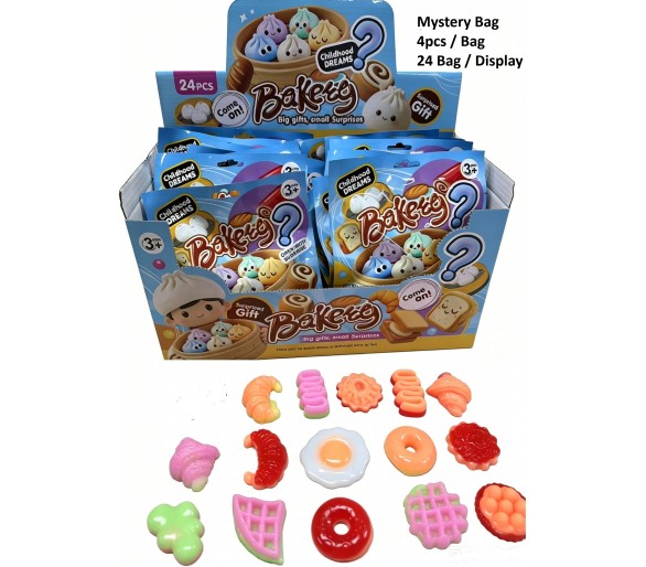 Squishy mystery bag pastries 4 p