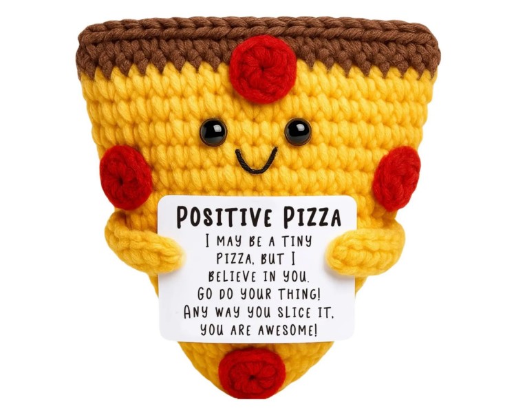 Knitted Positive Friends - Pizza 7.5cm