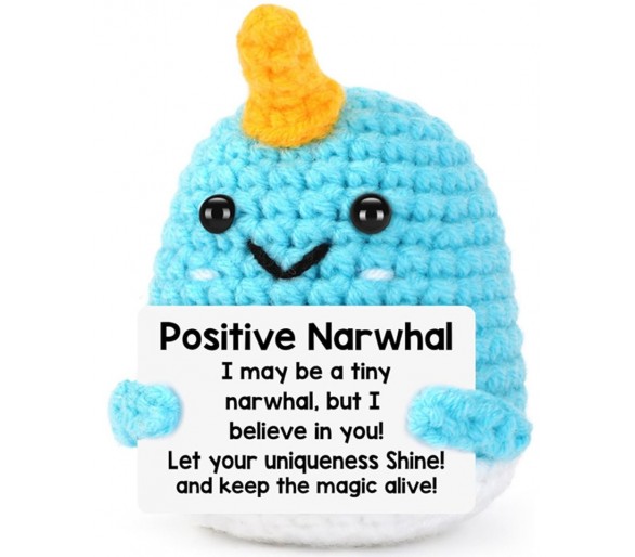 Knitted Positive Friends - Narwhal 8cm