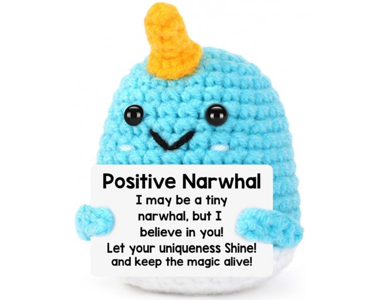 Knitted Positive Friends - Narwhal 8cm