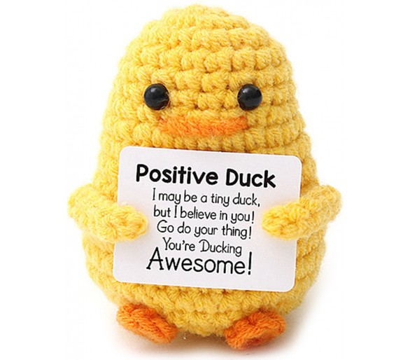 Positive Knitted Duck - 8cm