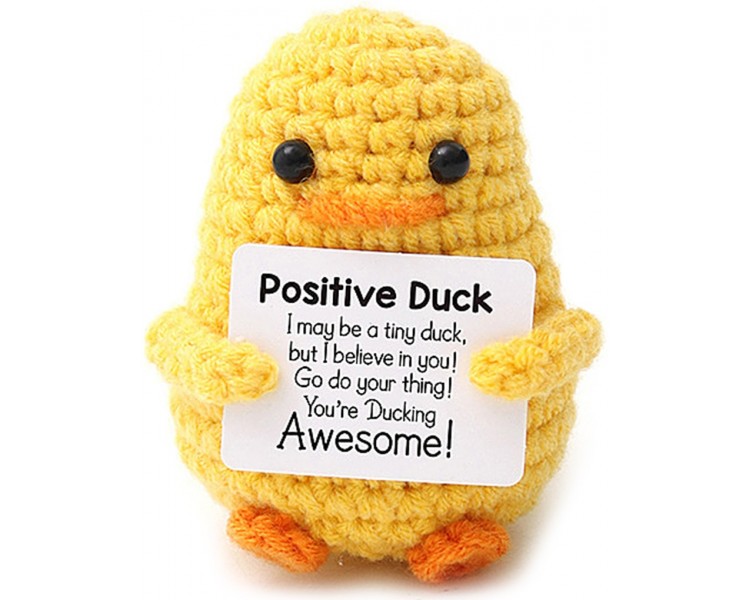 Positive Knitted Duck - 8cm