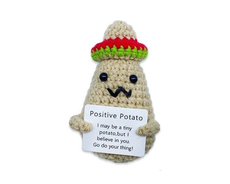 Knitted Positive Friends - Potato 10cm