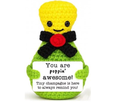 Knitted Positive Friends - champagne 12 cm