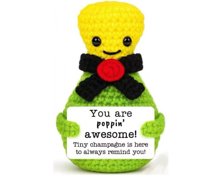 Knitted Positive Friends - champagne 12 cm