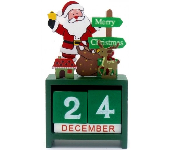 Wooden Christmas Calendar 14x7.5cm