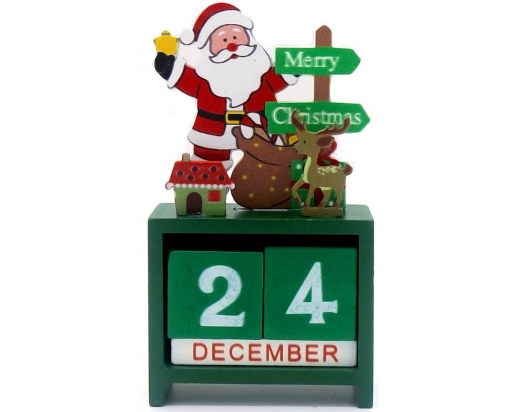 Wooden Christmas Calendar 14x7.5cm