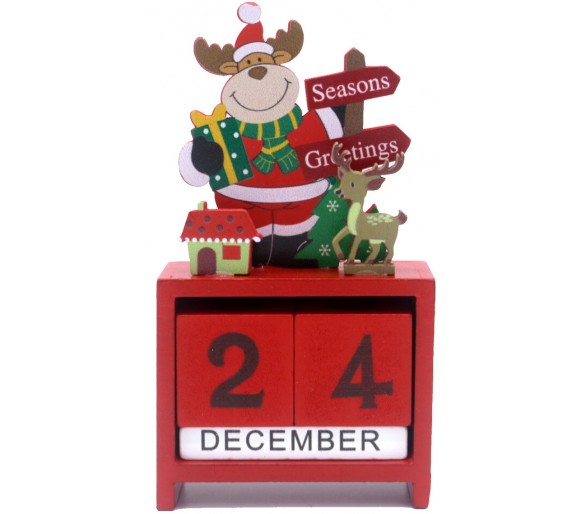 Wooden Christmas Calendar 14x7.5cm