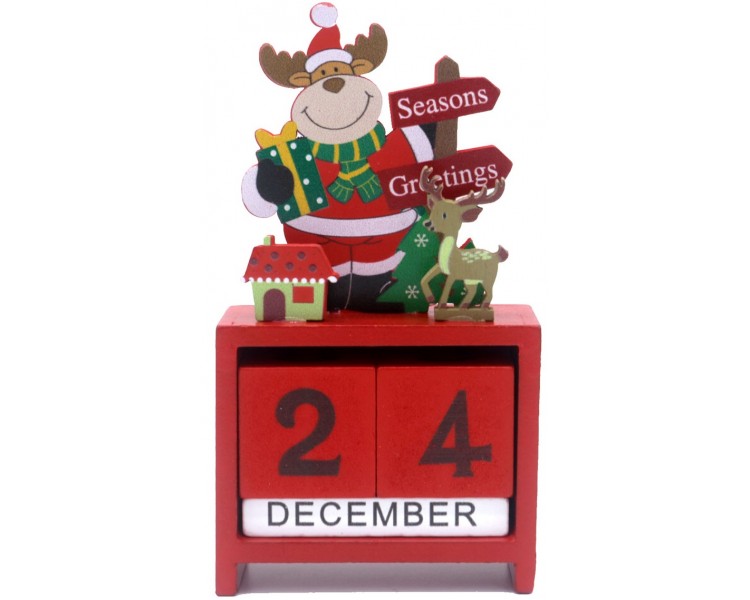 Wooden Christmas Calendar 14x7.5cm