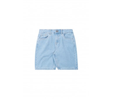 SOMEONE : Lichte denim short met voor- en achterza